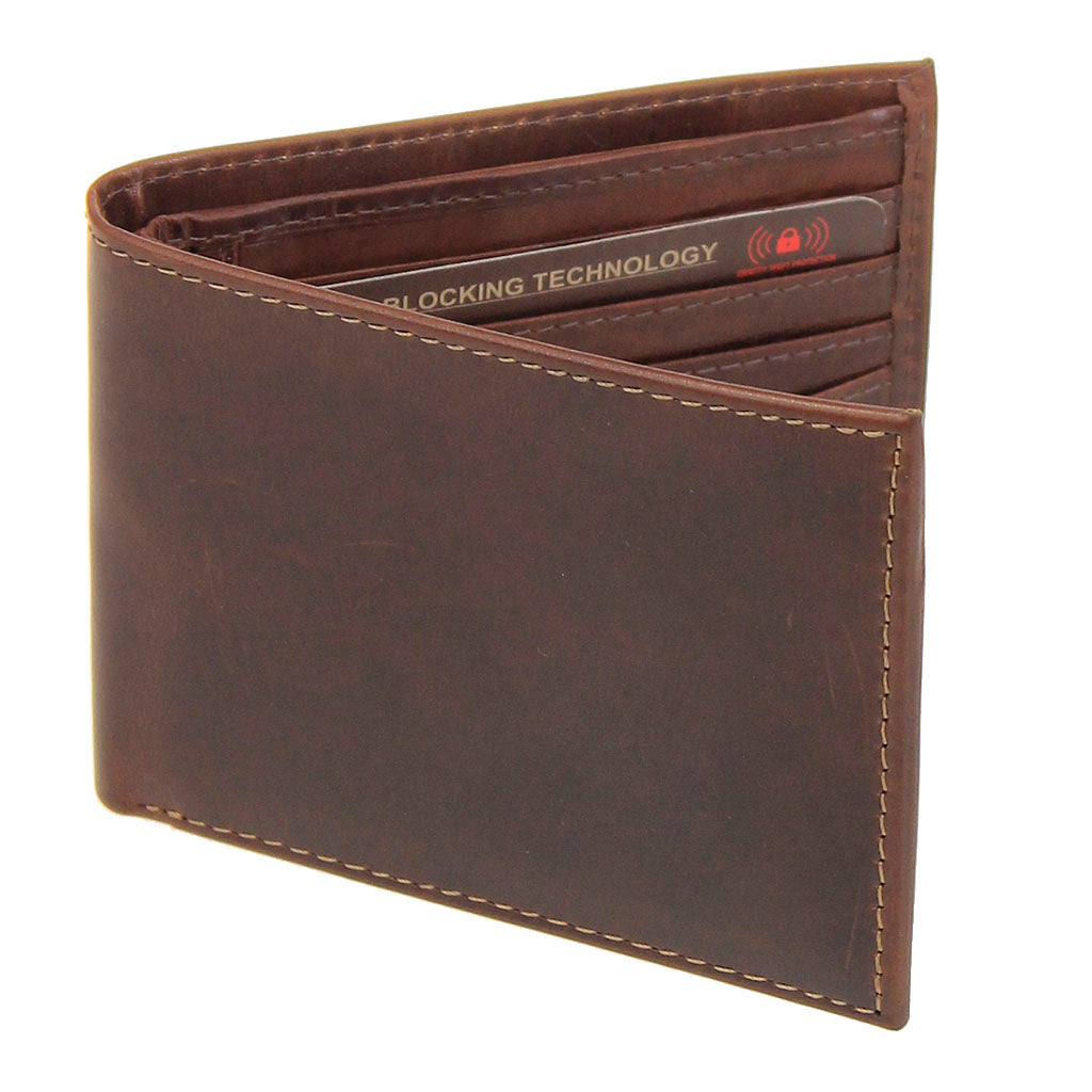 Oil Tanned Brown Premium Bifold w/RFID #WB54351NID