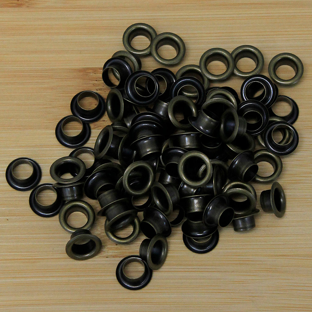 500 pcs 8mm Large Eyelets Antique Brass Eyelets / Grommets #ZE4127GA