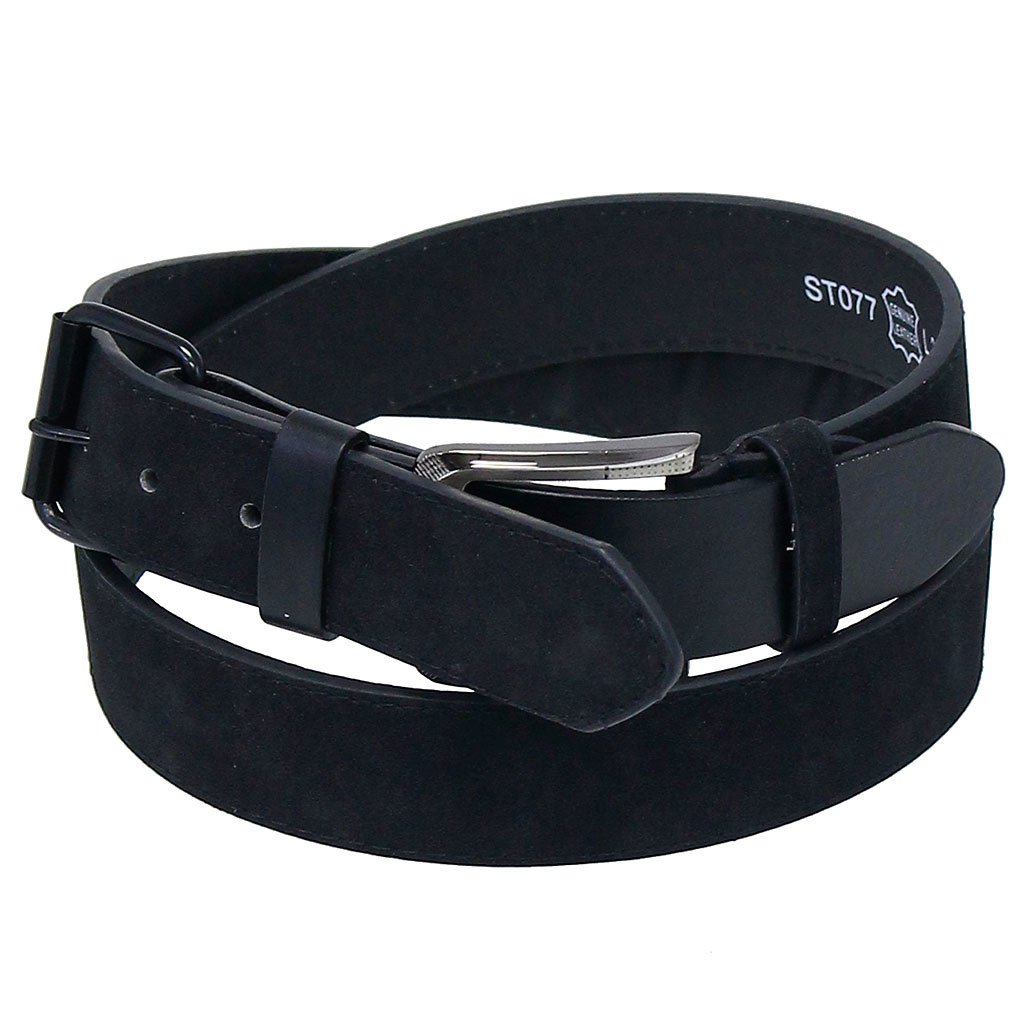 Leather Belt Extender 1.5 Inch Wide, Black Cowhide, Adds 6-7 Inches #BTX2111K