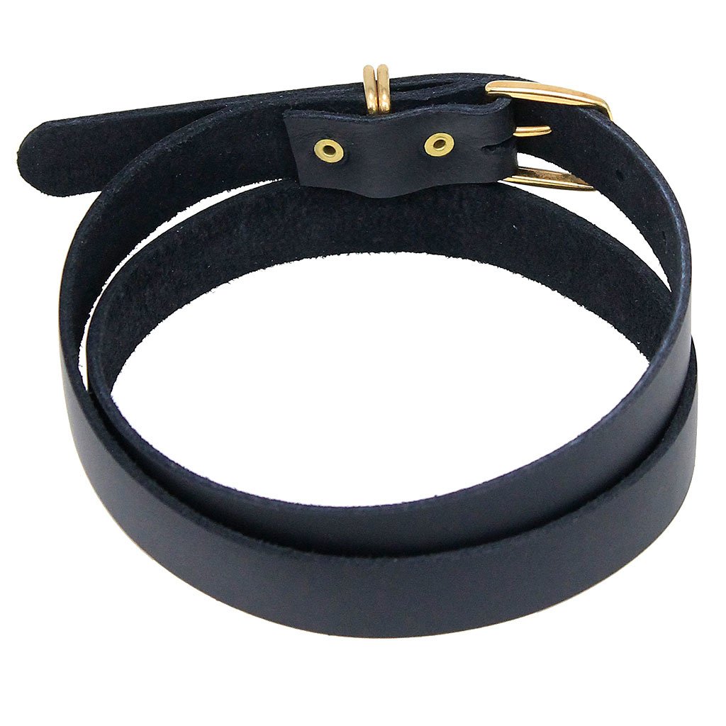 Black Narrow 1" Wide Leather Belt in Comfortable Cowhide #BT15000K (28-42)