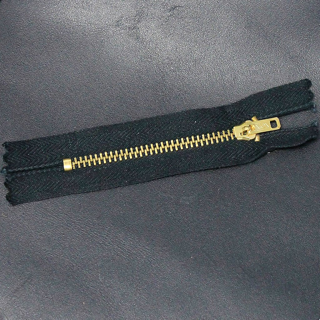 3" Jeans Zipper KGK #3 Brass Metal Closed End Black - 200 pc Bulk #ZZIP9413BRK