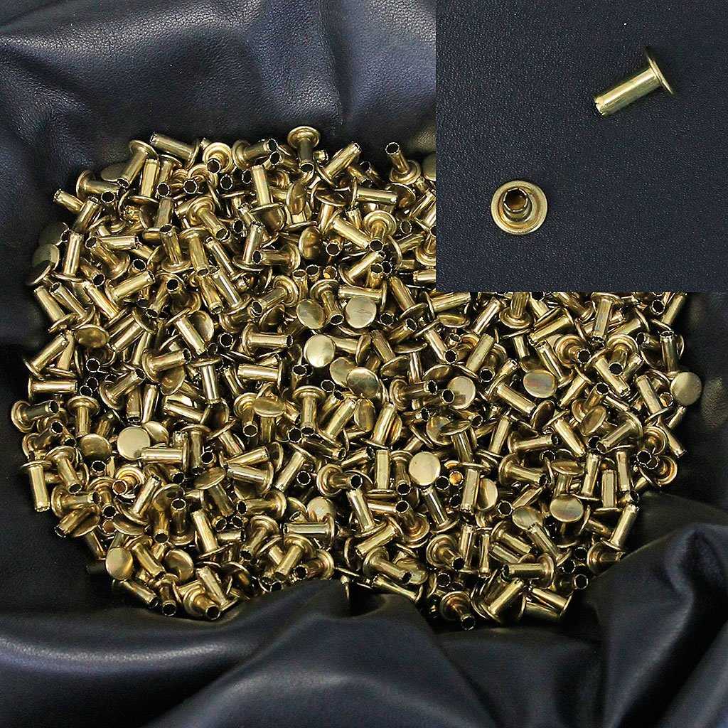 1000 pcs 5/16'' x 3/8'' Brass Rivet Posts #Z4197PBR