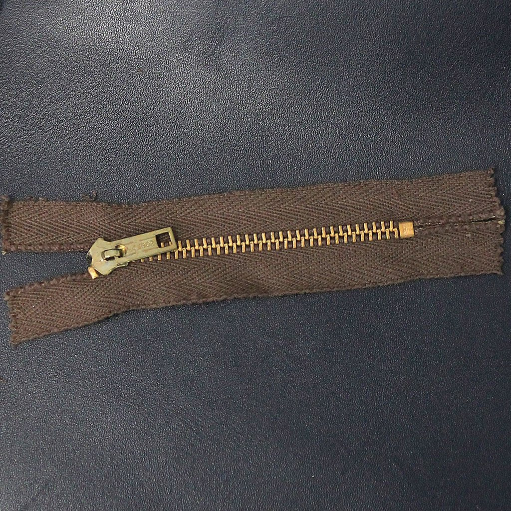 3" Jeans Zipper KGK #3 Brass Metal Closed End BROWN - 200 pc Bulk #ZZIP9413BRN