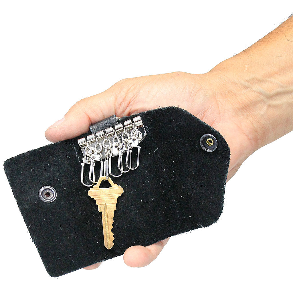 Leather Key Fob Snap Key Case #AC22051DK ()