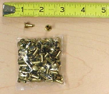 1000 pcs 5/16'' x 3/8'' Brass Rivet Posts #Z4197PBR
