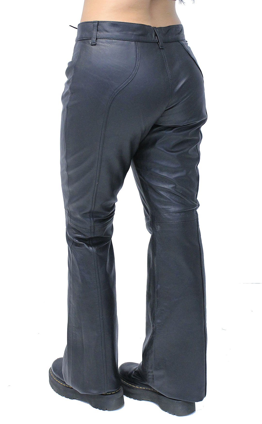 Bell Bottom Lace Up Genuine Leather Pants for Women #LP2071LK (4-18)