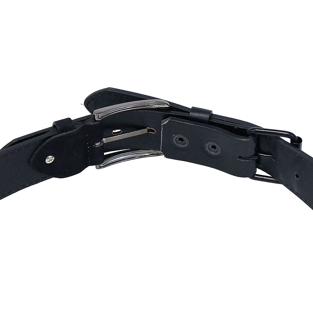 Leather Belt Extender 1.5 Inch Wide, Black Cowhide, Adds 6-7 Inches #BTX2111K