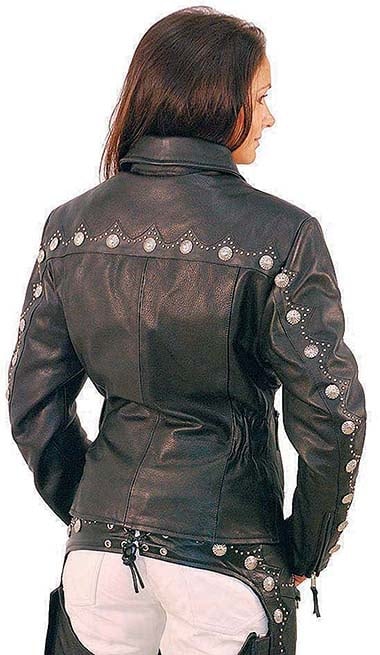 Western Leather Jacket w/Conchos & Studs #L5076SZK (3X-5X)