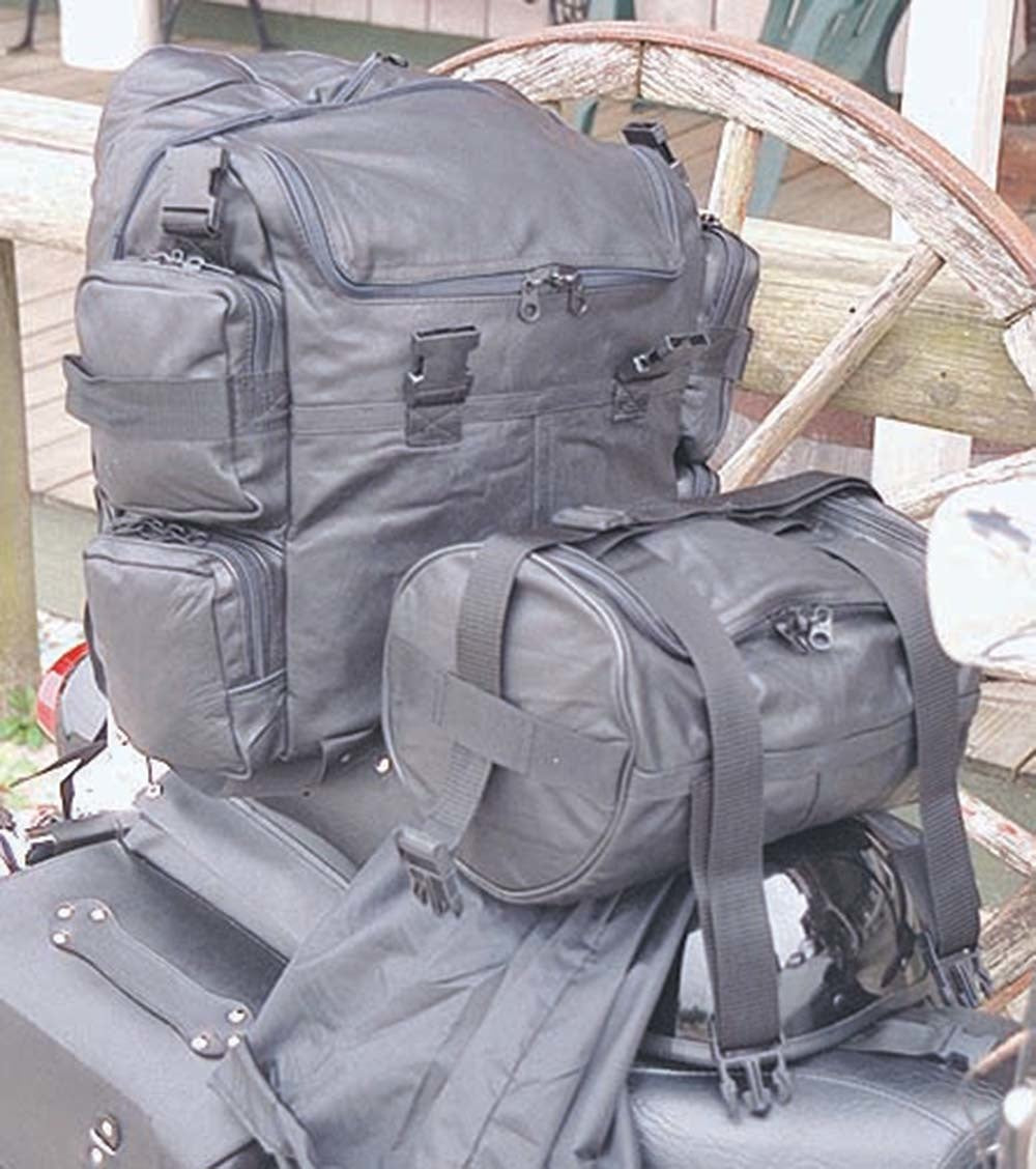 Extra Large Leather Motorcycle Sissy Bar Bag Backpack Travel Pack #SBX306K