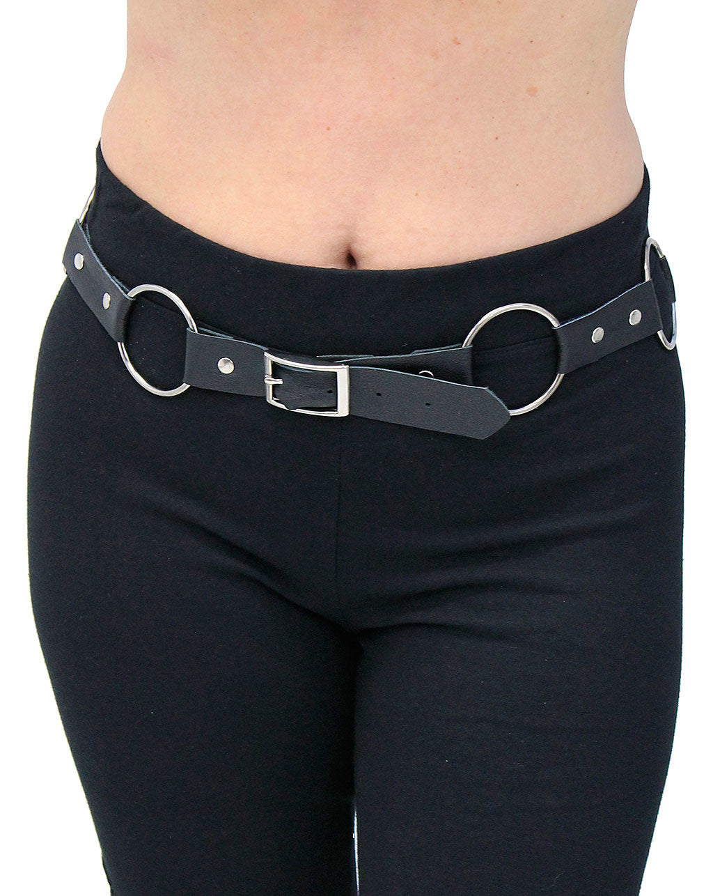 Large Multi-Ring Leather Belt #BT2207RR ()
