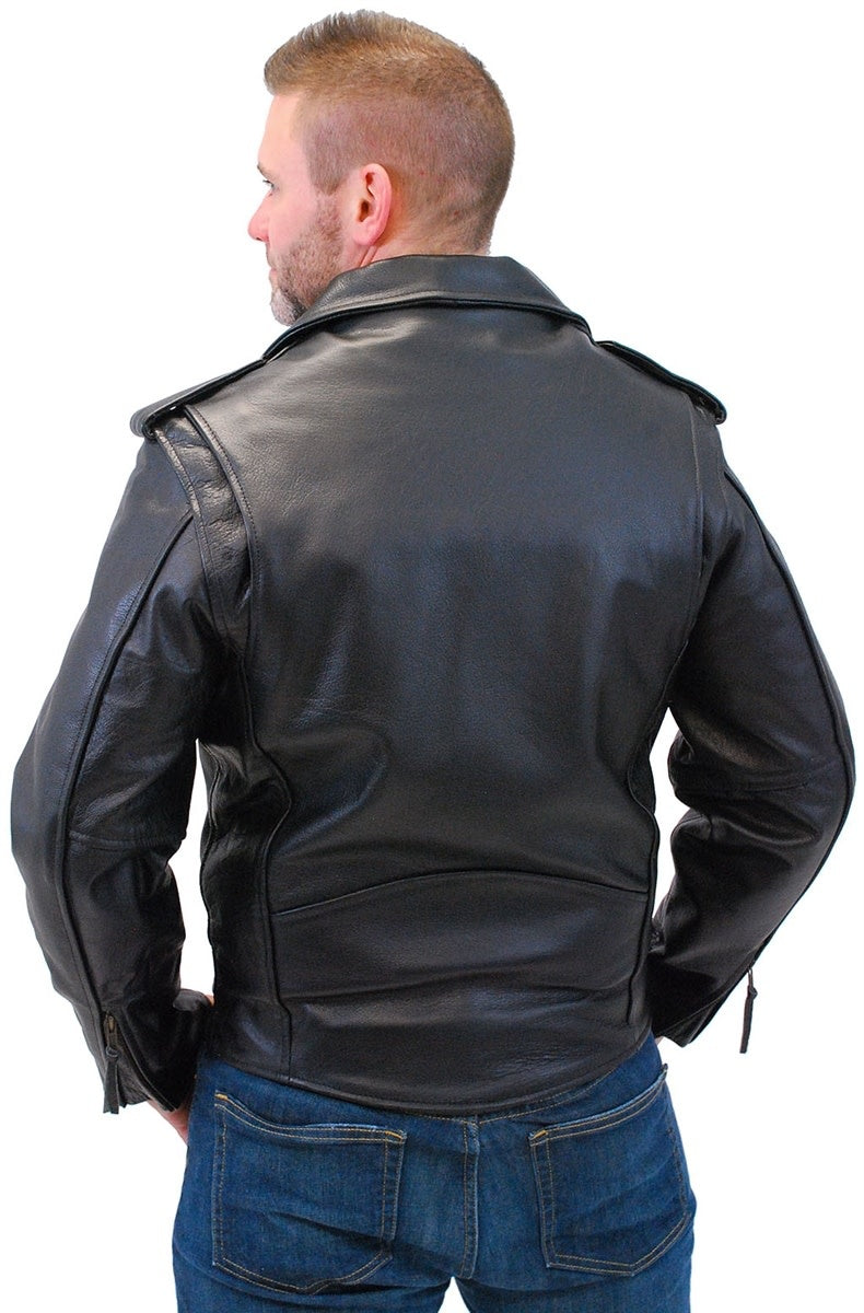 Jamin Antique Classic Leather Motorcycle Jacket #MA110Z ()