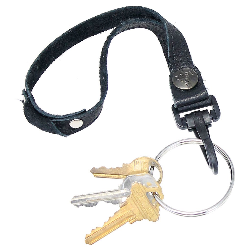 Leather Wrist Strap 2" Key Ring & Snap #KC22070XK ()