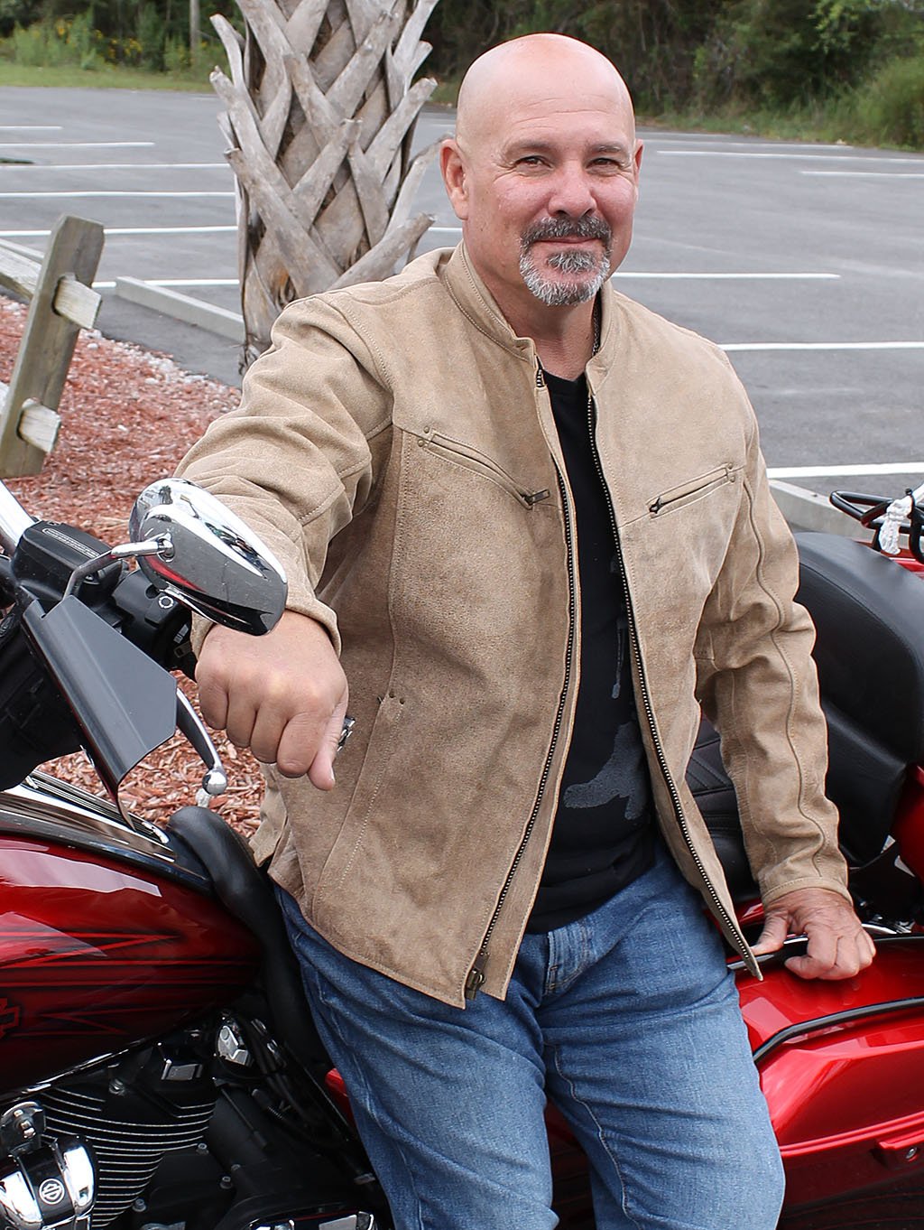 Light Brown Vented Scooter Jacket w/Dual Concealed Pockets #M6045ZGN (M,3X,4X)