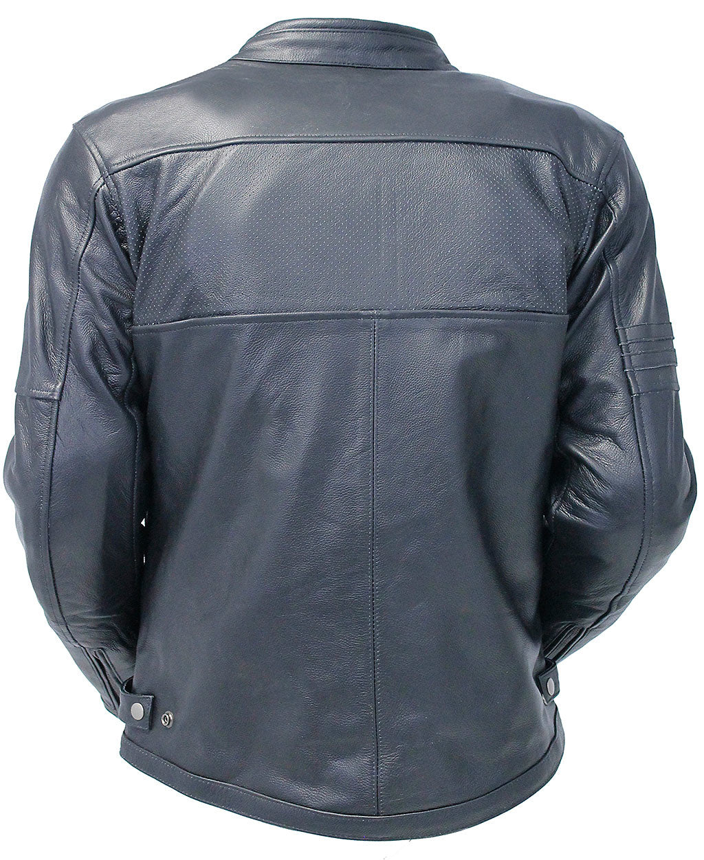 Men's Perforated Stripe Motorcycle Jacket #M532VZGK (4X)