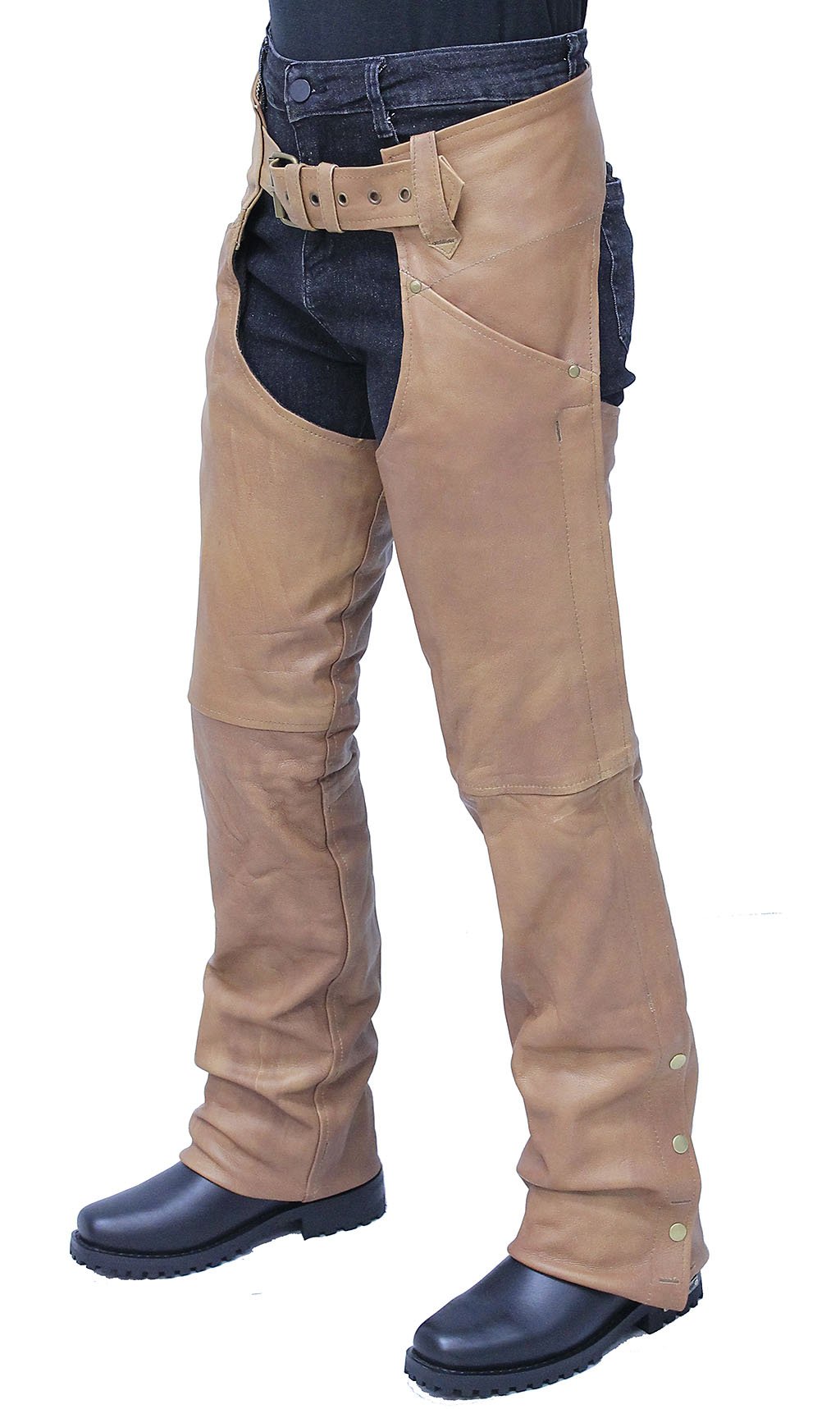 Arizona Brown Leather Pocket Chaps in Lambskin  #CA71741PN