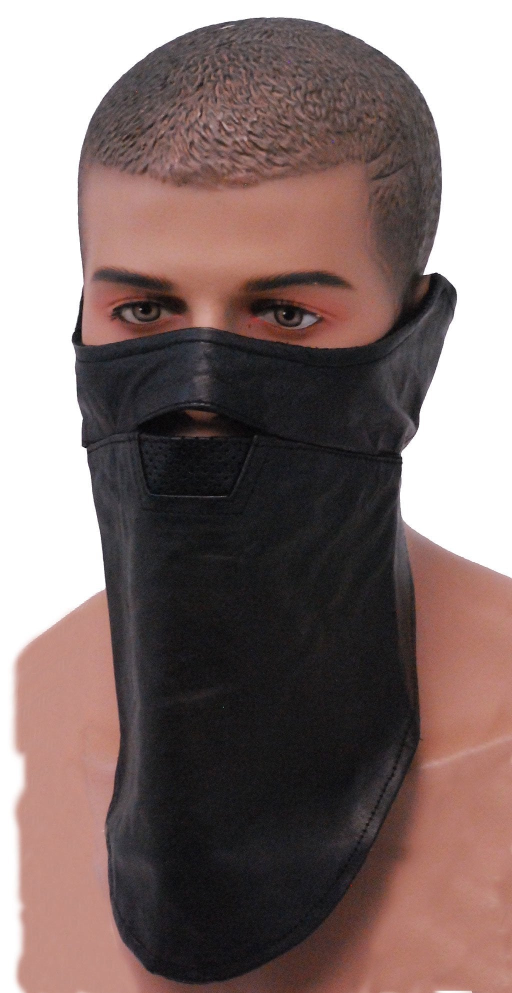 Long Leather Face Scarf #A163SCARF