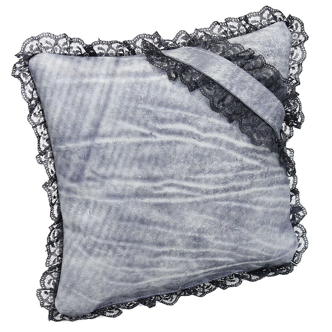 Leather and Lace Ring Bearer Pillow #A190414 ()