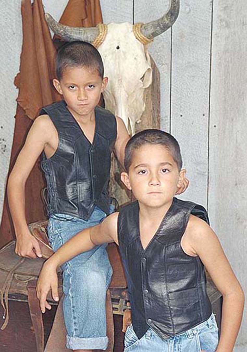 Childrens Side Lace Leather Vest #KV473LK (20)