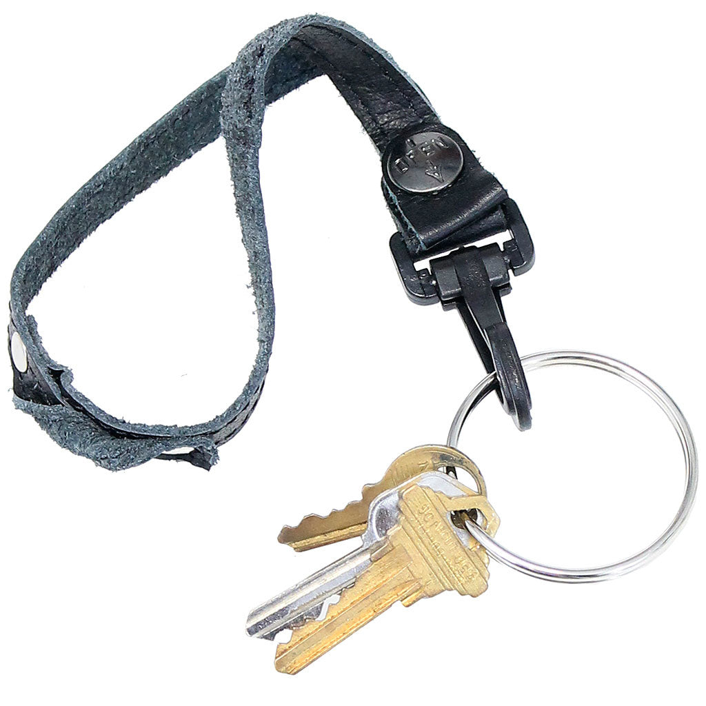 Leather Wrist Strap 2" Key Ring & Snap #KC22070XK ()