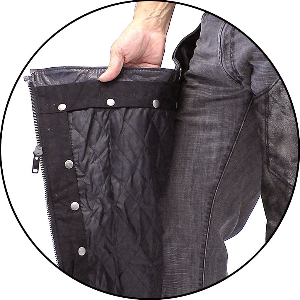 Premium Heavy Gray Vintage Deep Pocket Chaps #CA7203PGY (XS-5X)