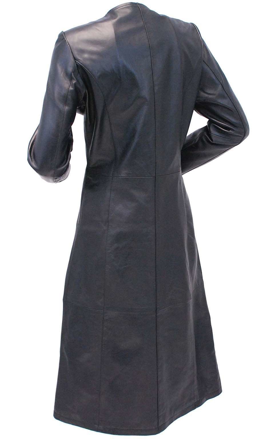 Extra Long Lambskin Leather Trench Coat for Women #L14020LL (L-3X)