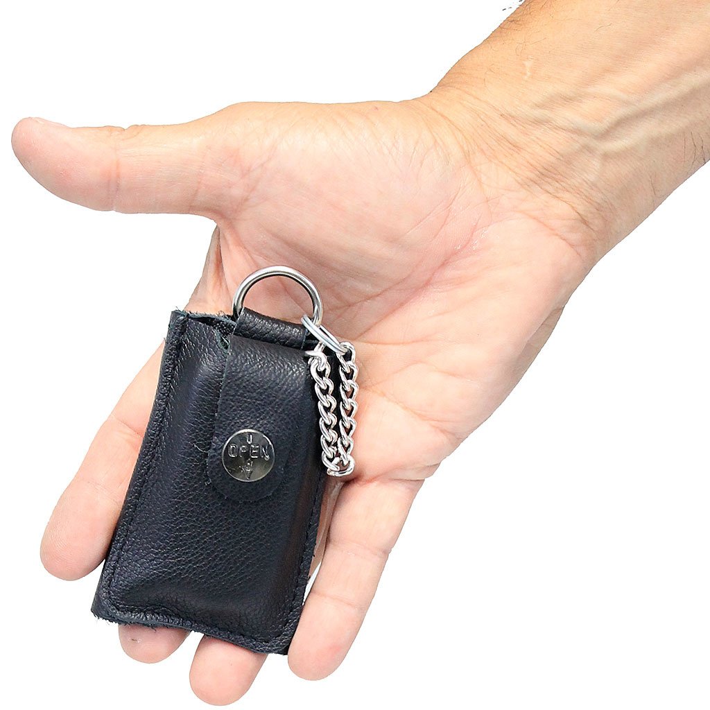 Leather Key Fob Snap Key Case #AC22051DK ()