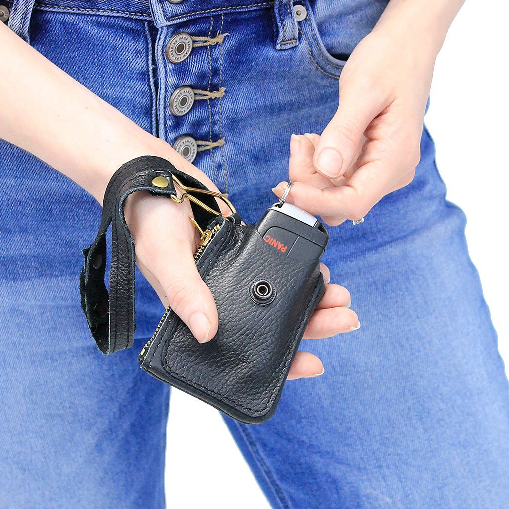 Leather Key Fob Zipper Key Case #AC22061XK ()