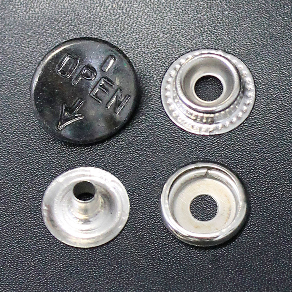 100 Sets (400 pcs) 'OPEN' Black Gunmetal Open Caps Line 24 #ZL24OPENK