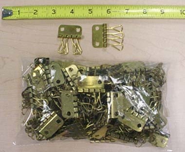 20 pcs Brass Key Case 4 Hook Plates #ZKEY5431BT