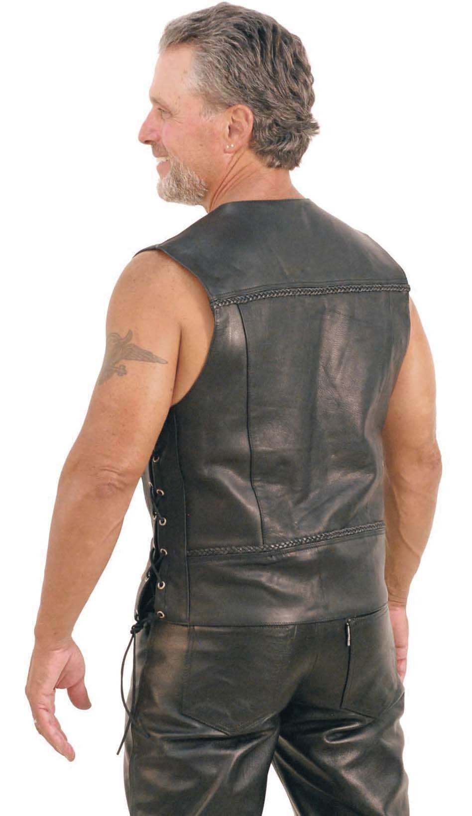 Premium Ultra Premium Leather Vest #VM319LB ()