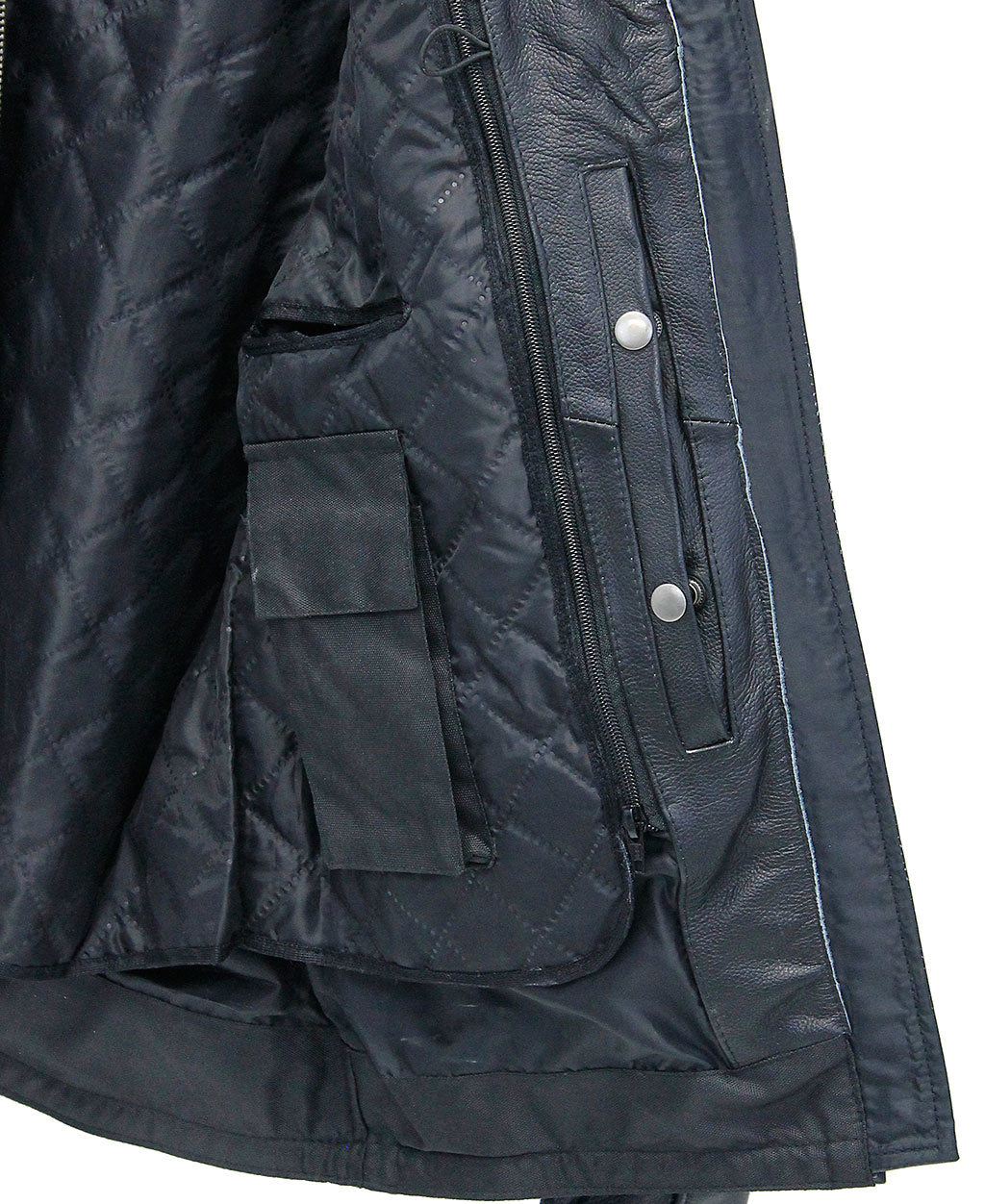 Men's Perforated Stripe Motorcycle Jacket #M532VZGK (4X)