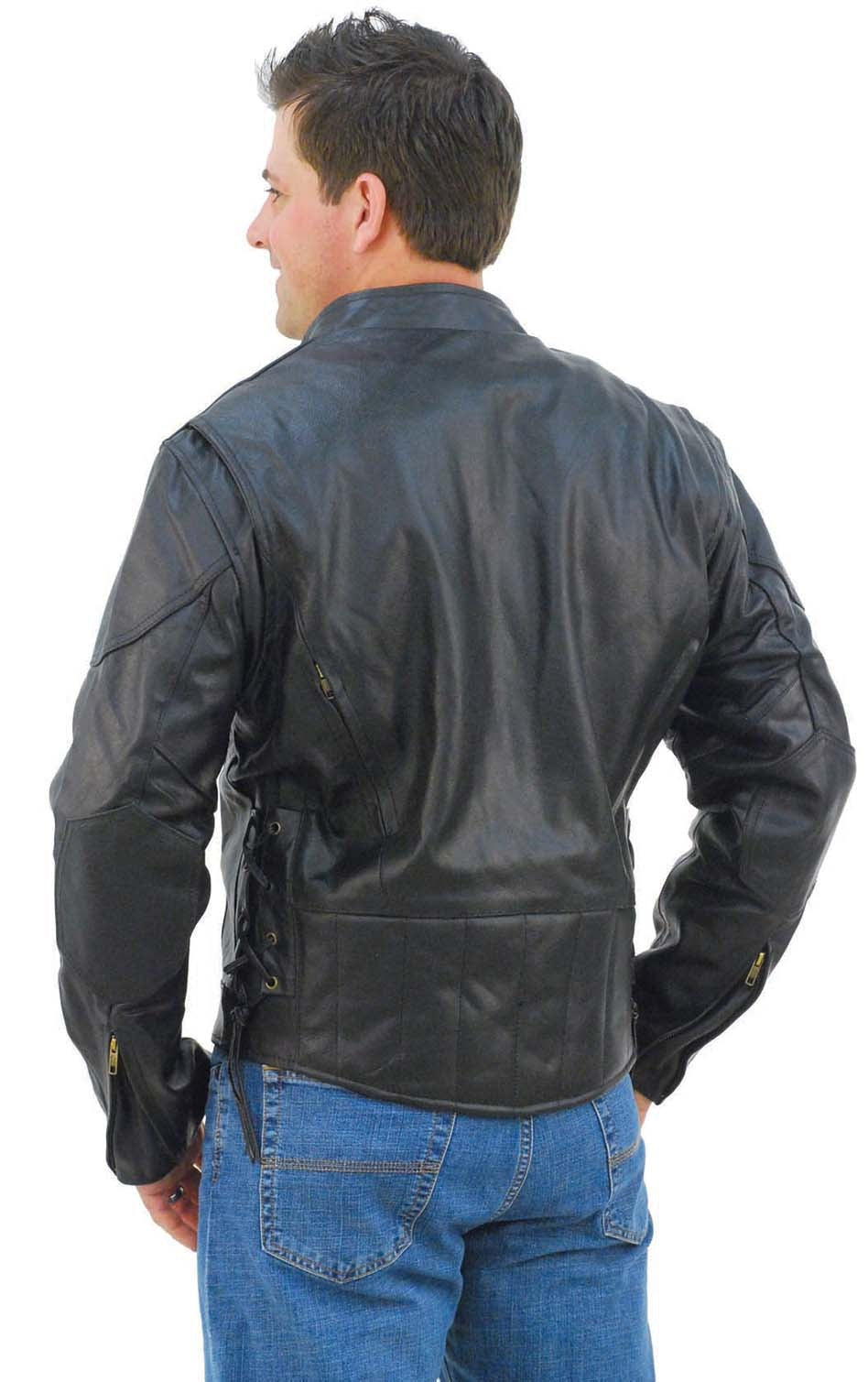 Vented Eagle Vented Leather Motorcycle Jacket #M305VZ (42,50,52,54)