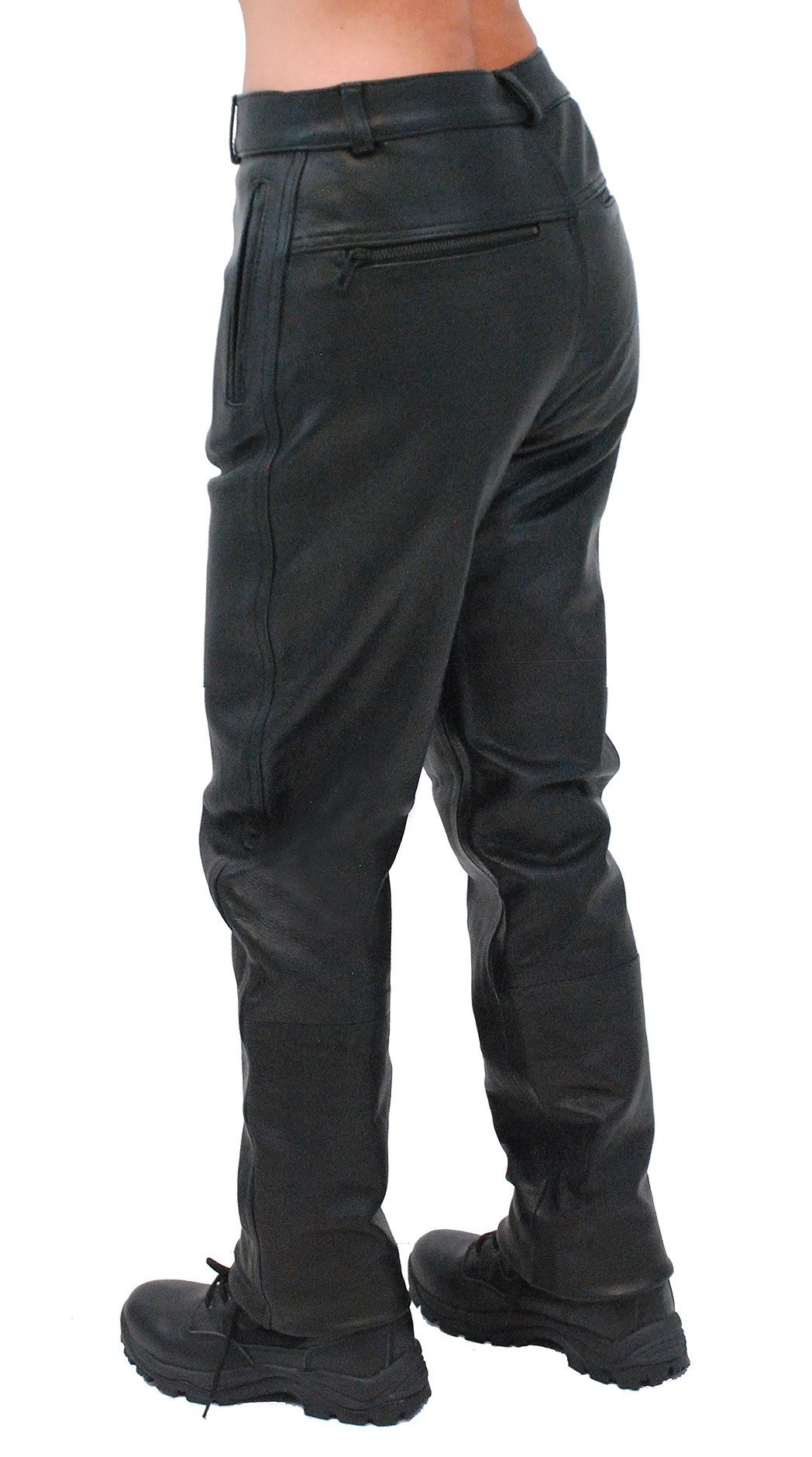 Heavy Women's Genuine Buffalo Leather Motorcycle Pants #LP375K (4-6)