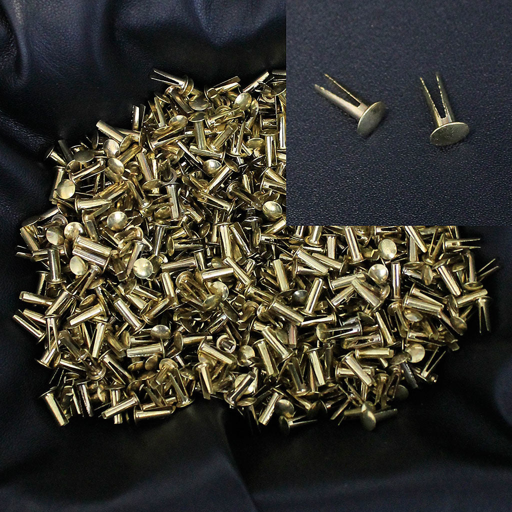 1000 pcs Brass Plated 3/8" Inch Butterfly Split Rivets #Z038BTFLYG