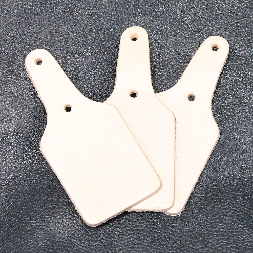 Set of 6 Rectangular Shaped 8 Oz Leather Key Fob Blanks #ZKF2207REC