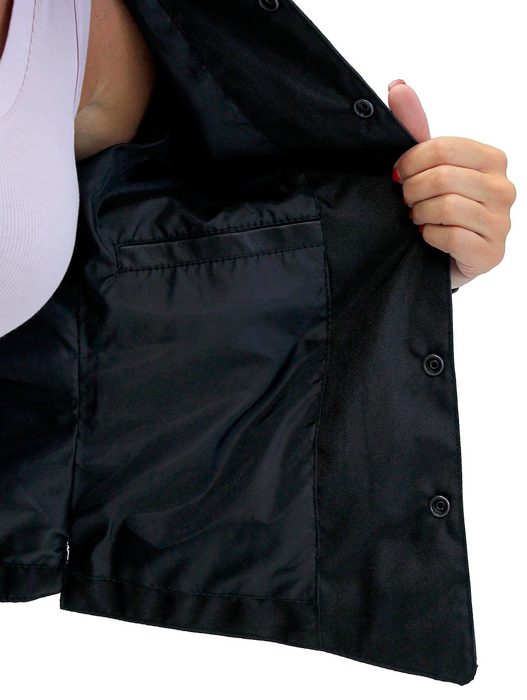 Frontier Black Leather Shirt Jacket for Women #LS43K (XS-M,4X)
