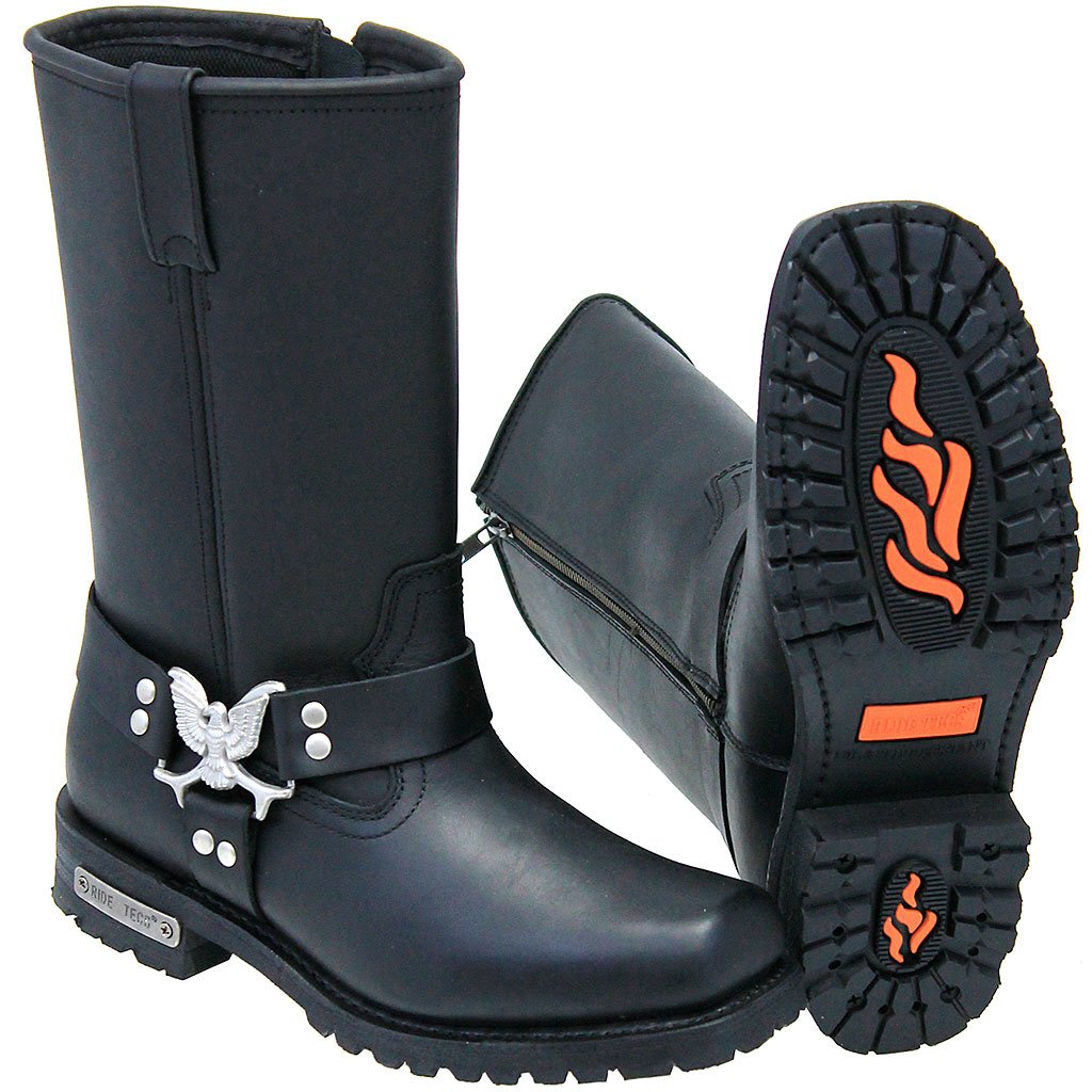 Men's Eagle Harness Zipper Boots Wide #BM1442EZK