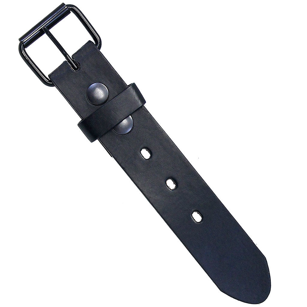 Leather Belt Extender 1.5 Inch Wide, Black Cowhide, Adds 6-7 Inches #BTX2111K