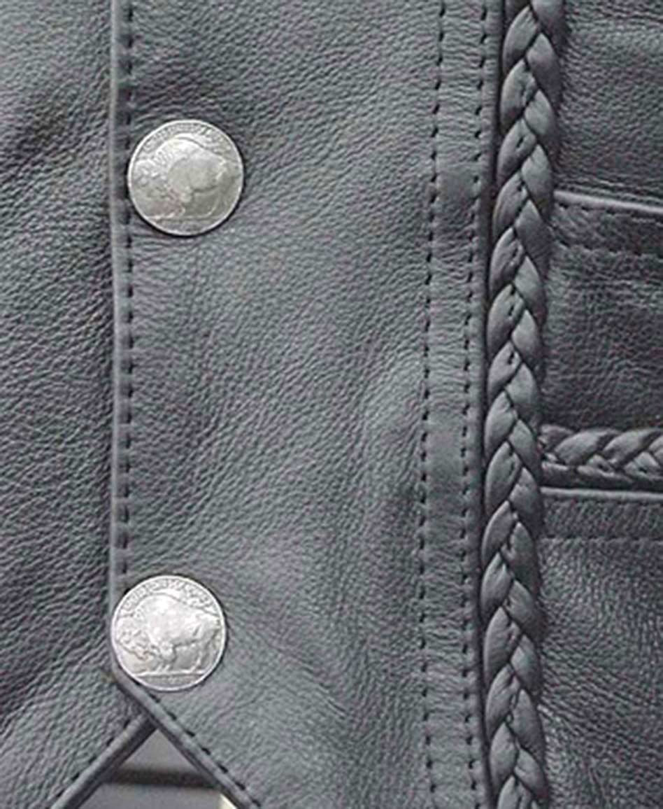 Premium Ultra Premium Leather Vest #VM319LB ()