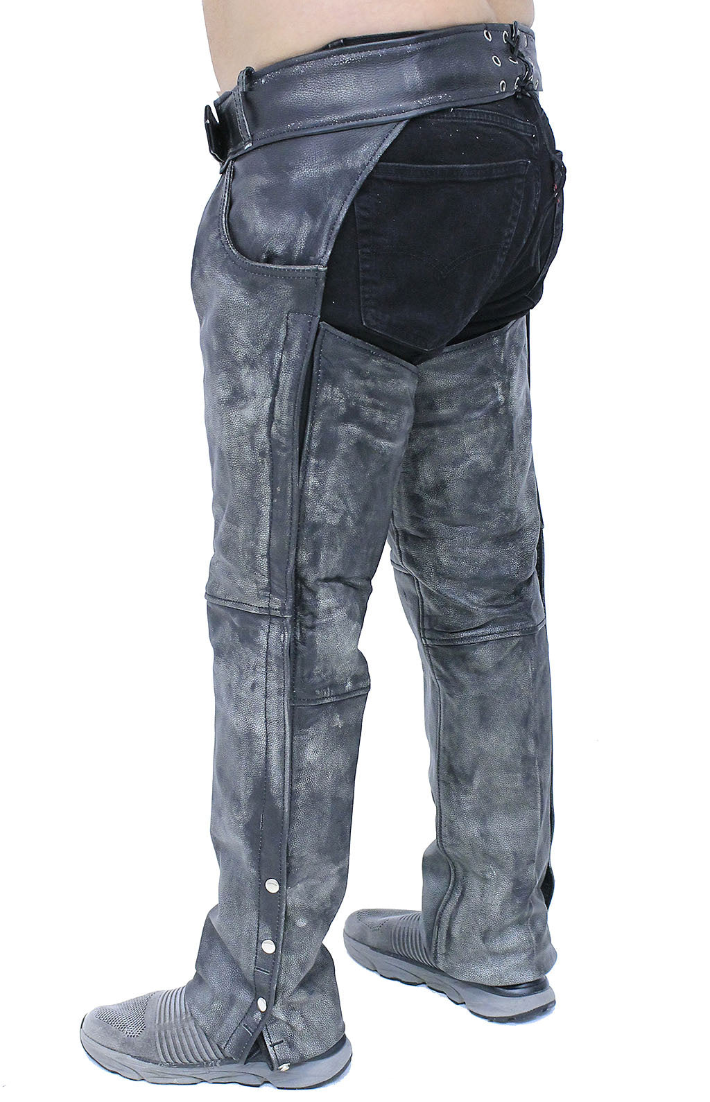 Premium Heavy Gray Vintage Deep Pocket Chaps #CA7203PGY (XS-5X)