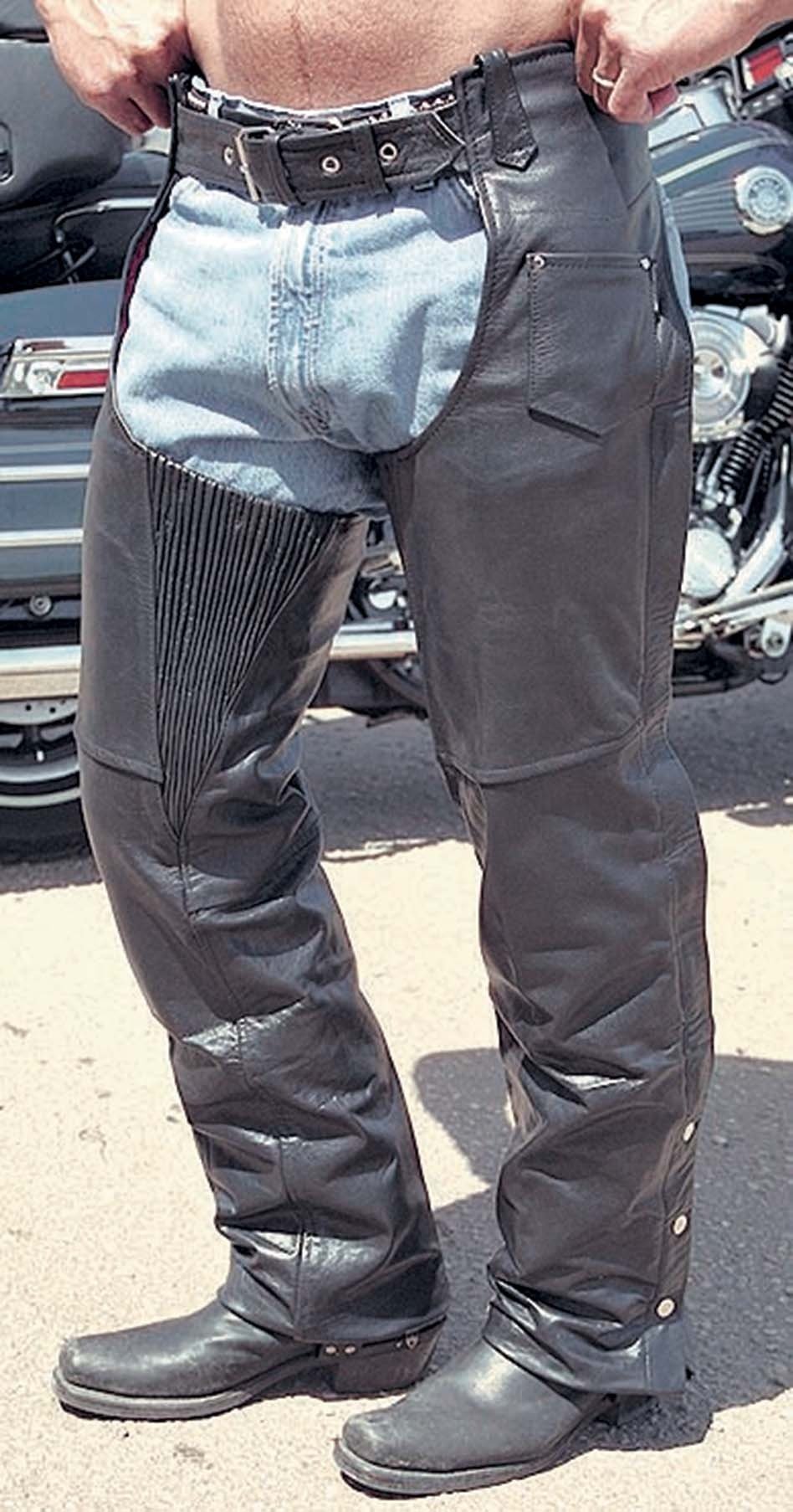 Comfort Stretch Thigh Premium Buffalo Leather Chaps #C9901 (XS-S,2X-5X)