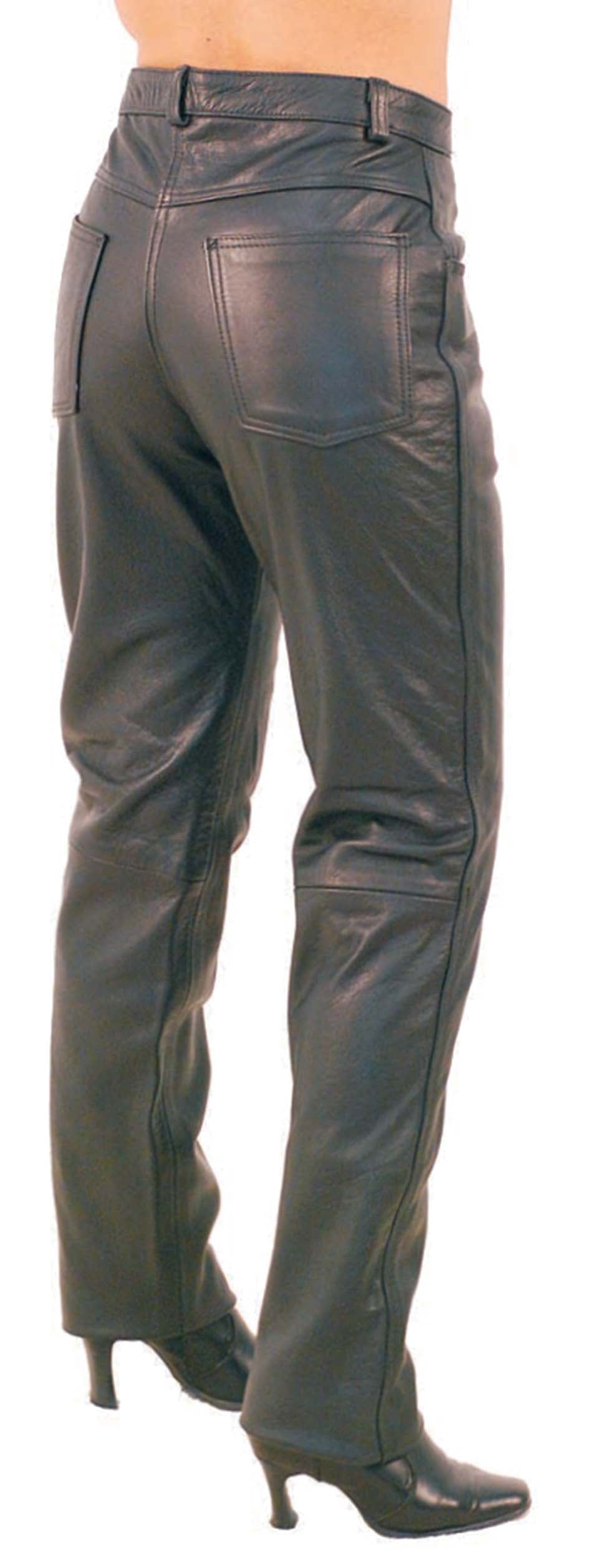 Women's Genuine Leather Motorcycle Pants #LP756K (2-18)